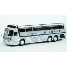 87-0548 Iconic Replicas HO Scale 1969 Silver Eagle Model 05 Bus - Michaud Bus Lines