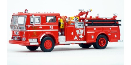 87-0536 Iconic Replicas 1973 Ward LaFrance Fire Truck L.A. County Fire Dept Engine 51