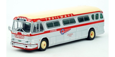 87-0565 Iconic Replicas HO Scale 1959 GM PD4104 Bus - Continental Trailways