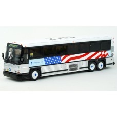 87-0567 Iconic Replicas HO Scale MCI D4000 MTA 9/11 Memorial Bus