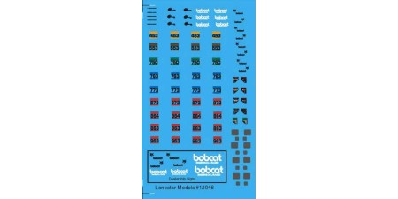 HO Scale Lonestar Models Bobcat Skid Steer Loader Decal Set