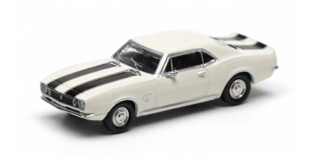 870144020 HO Scale Minichamps 1967 Chevrolet Camaro - White/Black Stripes