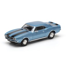 870144021 HO Scale Minichamps 1967 Chevrolet Camaro - Metallic Blue/Black Stripes