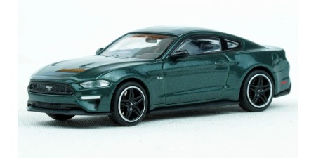 870087025 HO Scale Minichamps 2018 Ford Mustang GT - Dark Metallic Green