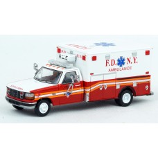 870360 - PCX87 1997 Ford F-350 Horton Ambulance, Red/White, FDNY 870360 - PCX87 1997 Ford F-350 Horton Ambulance, Red/White, FDNY