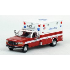 870362 - PCX87 1997 Ford F-350 Horton Ambulance, Red/White, Generic 870362 - PCX87 1997 Ford F-350 Horton Ambulance, Red/White, Generic