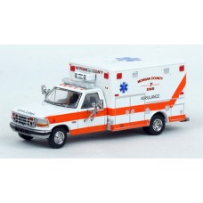 870363 - PCX87 1997 Ford F-350 Horton Ambulance, White/Orange, Morgan County