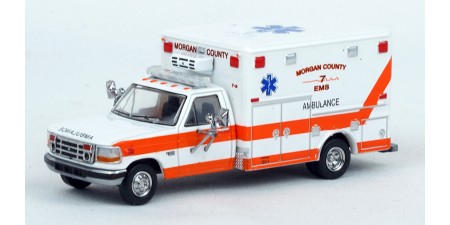 870363 - PCX87 1997 Ford F-350 Horton Ambulance, White/Orange, Morgan County