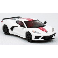 870673 - PCX87 2022 Chevrolet Corvette C8 - White/Red Stripes