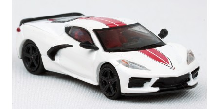 870673 - PCX87 2022 Chevrolet Corvette C8 - White/Red Stripes