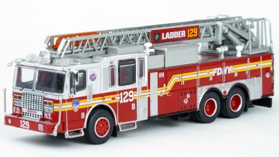 870688 - PCX87 Ferrara Ultra - FDNY Ladder 129 Fire Truck - Queens (Flushing) "Mets Pinstripes"