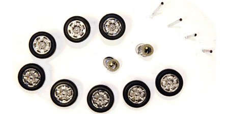 537-5251.26 - HO Scale River Point Station Accessory Pack - Wheel Set, 20" Satin Plated, 6 Spoke
