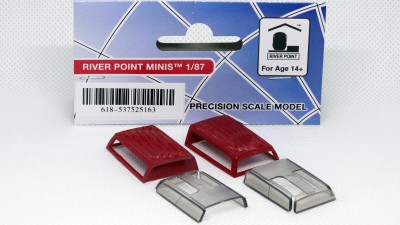 537-5251.63 - HO Scale River Point Station Accessory Pack - Contoured Pickup Box Cap (Type 1 Cap), Painted Red