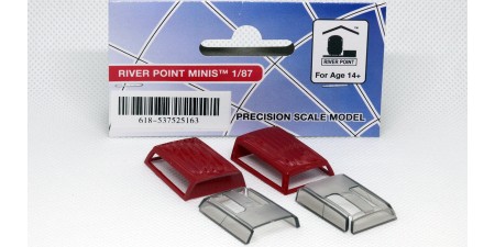537-5251.63 - HO Scale River Point Station Accessory Pack - Contoured Pickup Box Cap (Type 1 Cap), Painted Red