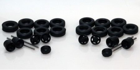 537-5251.11 - HO Scale River Point Station Accessory Pack - Wheel Set, 17" Black, 5 Spoke