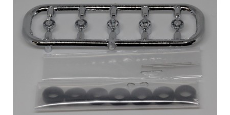 537-5252.97 - HO Scale River Point Station Accessory Pack - Wheel Set, Ford F-550, 17" Chrome, 4-slot openings