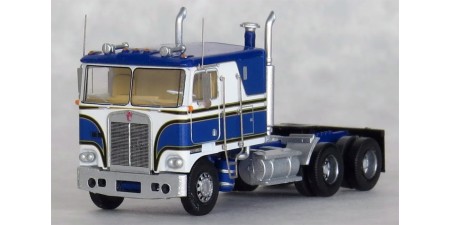TRW41052 - N Scale Trainworx Kenworth K100 VIT Tandem Axle Truck Tractor - Blue/White