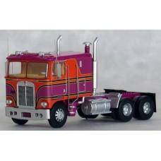 TRW41053 - N Scale Trainworx Kenworth K100 VIT Tandem Axle Truck Tractor - Burgundy/Orange
