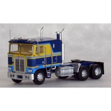 TRW41056 - N Scale Trainworx Kenworth K100 VIT Tandem Axle Truck Tractor - Blue/Yellow