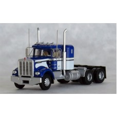 TRW49034 - N Scale Trainworx Kenworth W900 Tandem Axle Truck Tractor 36" Sleeper - Blue/White