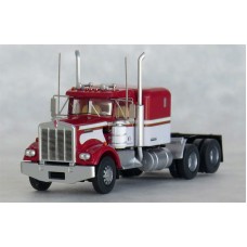 TRW49042 - N Scale Trainworx Kenworth W900 Tandem Axle Truck Tractor 60" Sleeper - Red/White