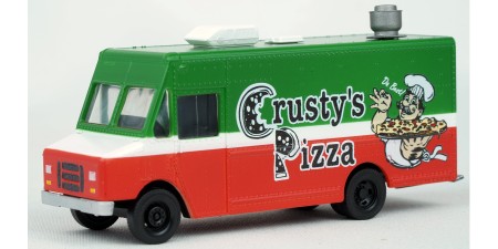 949-12110 Walthers Scenemaster Morgan Olson Route Star Van - Crusty's Pizza Food Truck