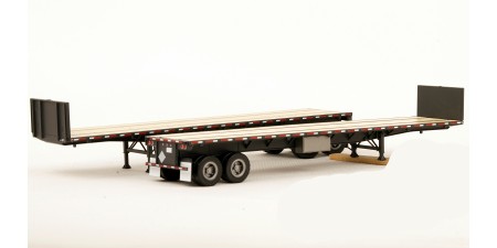 949-2703 Walthers Scenemaster 40' Flatbed Trailer - Assembled (Black) 2 Pack