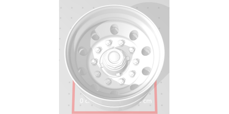 W110T - Replacement Wheel, Athearn, Trailer, 10 Hole Aluminum, Oiler Hub