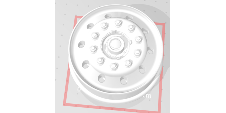 W210F - Replacement Wheel, Atlas, Front, 10 Hole Aluminum, Oiler Hub