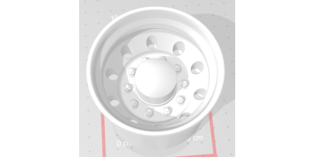 W310DH - Replacement Wheel, Brekina, Drive, 10 Hole Aluminum, With Hub Cap