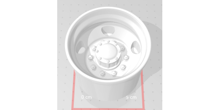 W35D - Replacement Wheel, Brekina, Drive, 5 Hole Steel