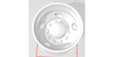 W35DH - Replacement Wheel, Brekina, Drive, 5 Hole Steel, With Hub Cap