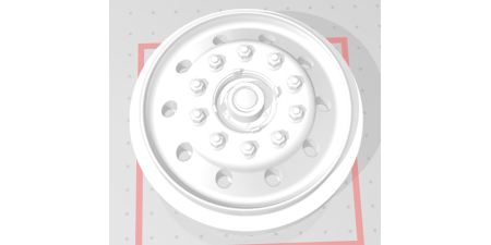 W510F - Replacement Wheel, Trucks N' Stuff, Front, 10 Hole Aluminum , Oiler Hub