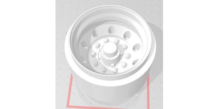 W510T3 - Replacement Wheel, Trucks N' Stuff, Trailer, 10 Hole Aluminum, Grease Hub Cap